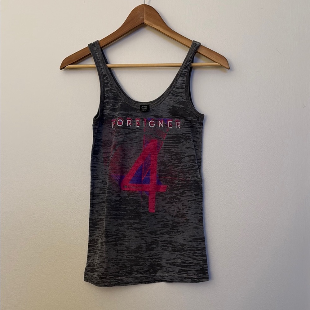 Gray Foreigner Graphic Tank‎ Top